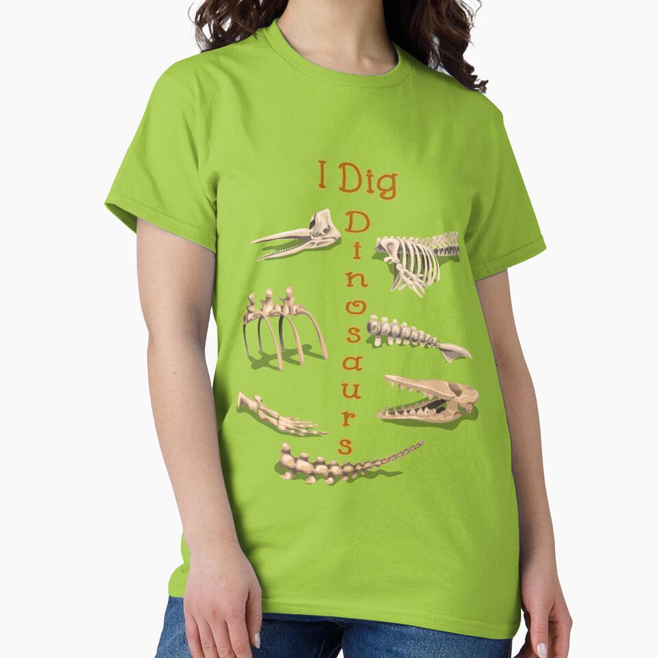 Funny I Dig Dinosaurs Skeletons & Fossils Museum Research T-Rex by TopTeeShop