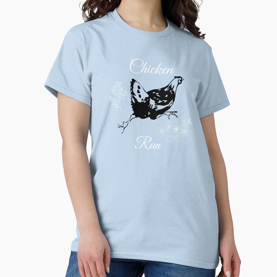 Chicken Run Floral Print by Cluckin' Mad