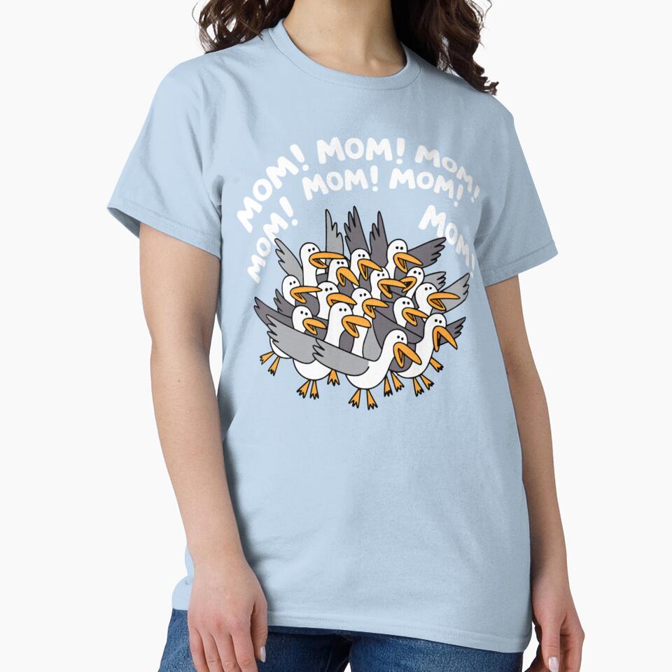 Funny Squawking MOM Seagull Shirt Loud Motherhood Chaos by Ali-printshop