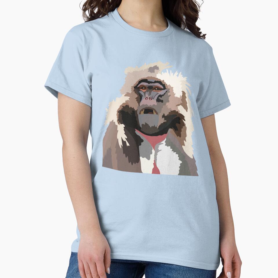G is for Gelada Baboon,Gelada Artwork – Unique Primate Illustration and Ethiopian Wildlife Design by PrettylittlepastelUk