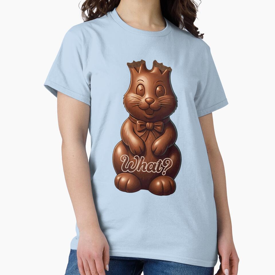 Chocolate Easter Bunny - What? No Ears by Frog Level Treasures