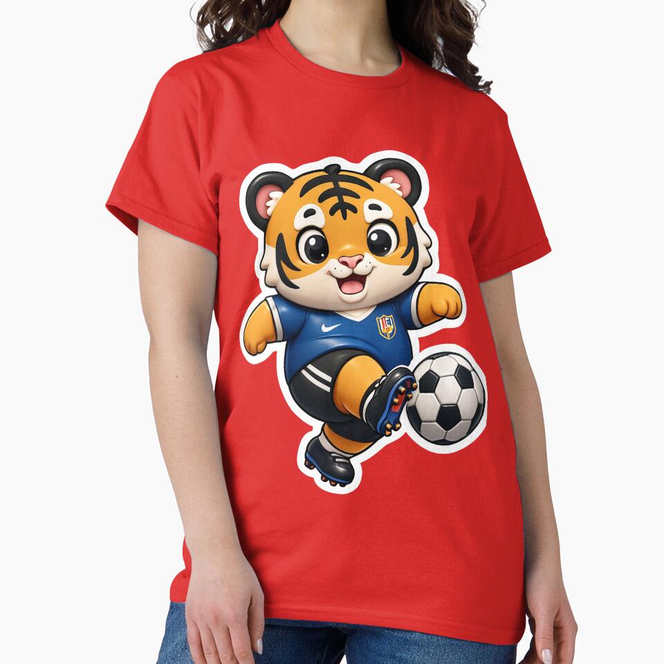 Chibi Tiger Soccer Star 3D Sticker by krazzyremo