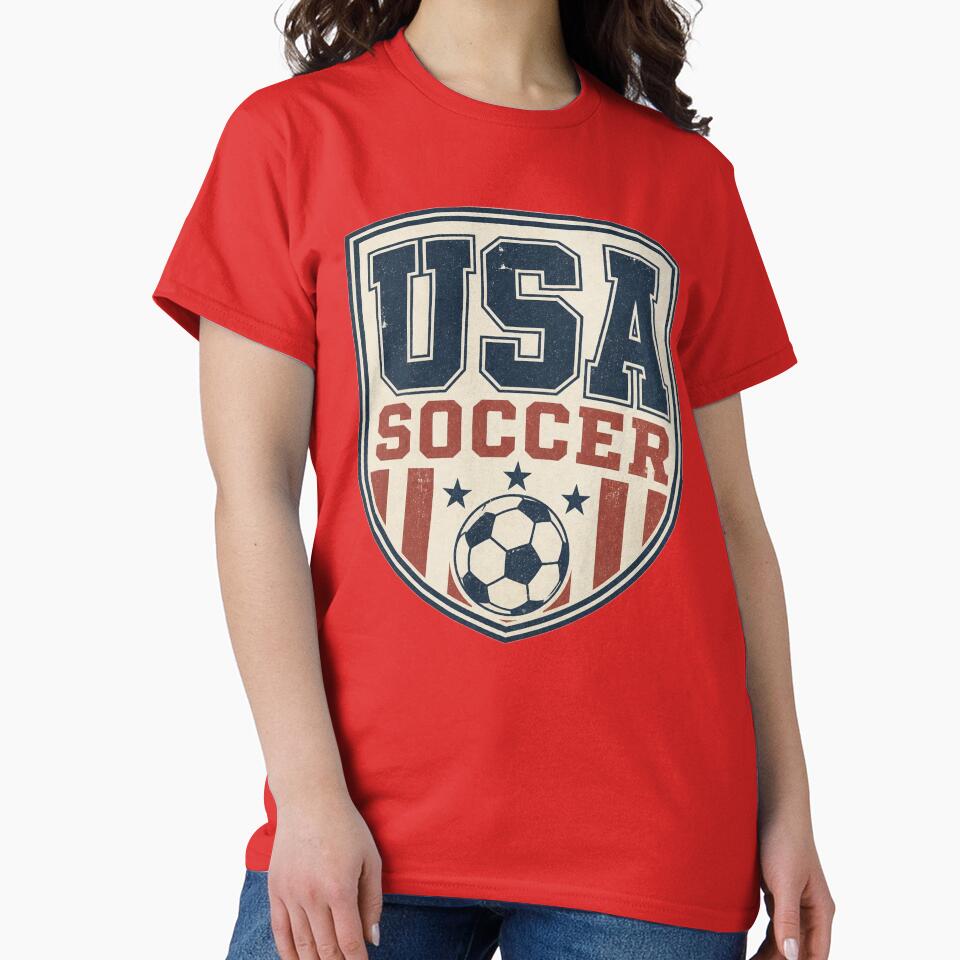 Vintage USA Soccer Athletic Department | Retro Varsity Football Fan by LEOdesignerArt