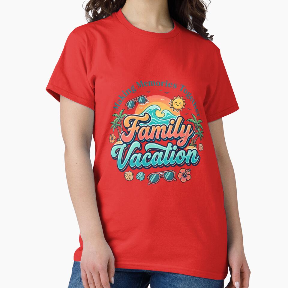 Family Vacation Making Memories Together Retro Tropical Beach by PACS0011