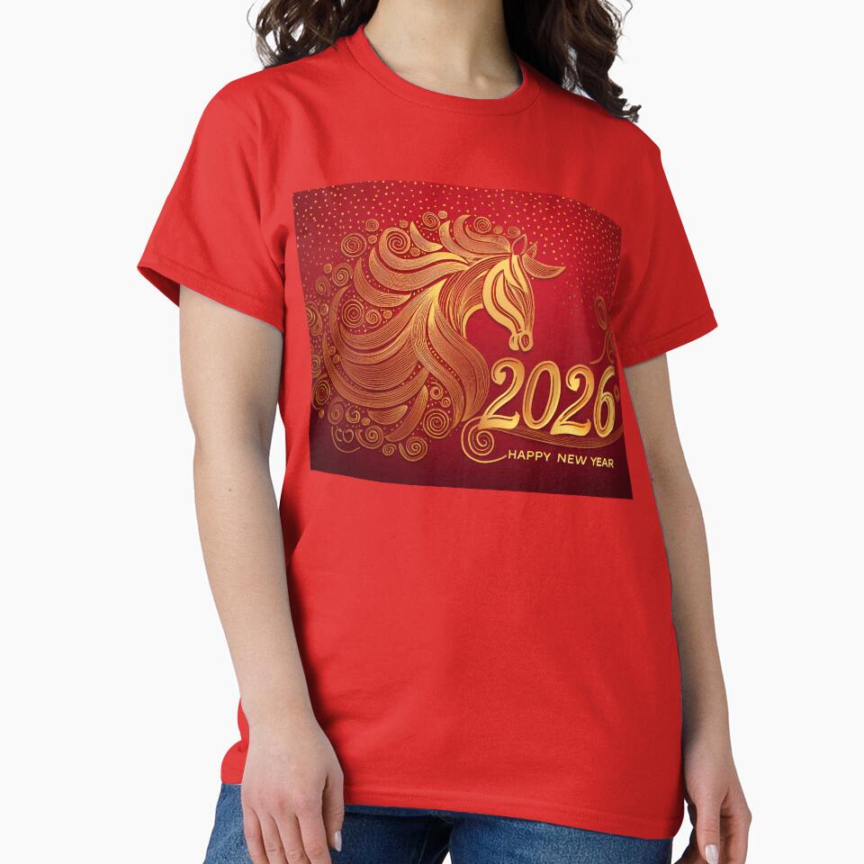 Golden Horse for New Year 2026 by Blue Horse Photo Magic
