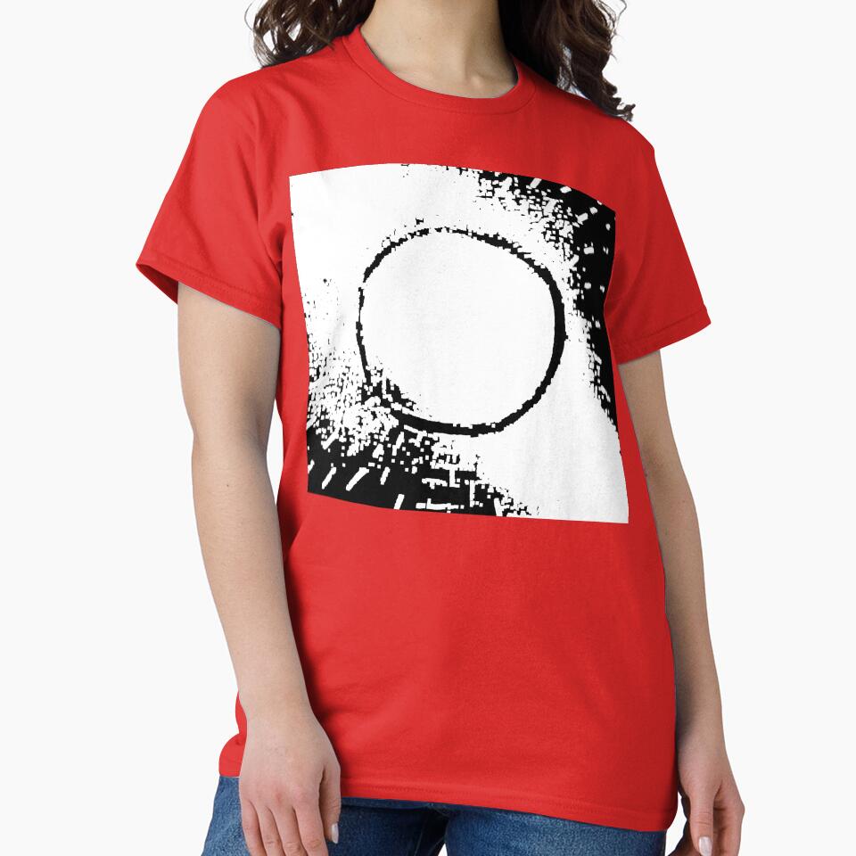 Ditch - Minimalist Brutalist Black and White Glitch Circle by MAMA.art.Rio <Marsailhe_Milward>