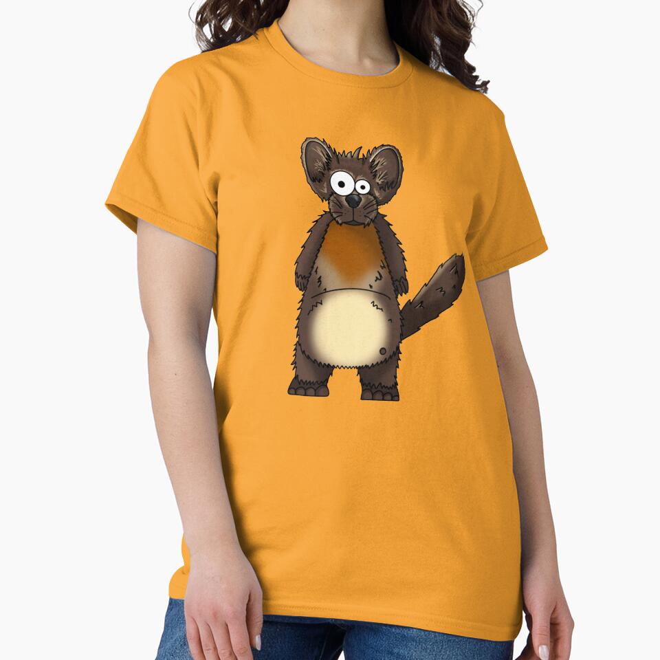 Perry the Pine Marten - Whimsical Hand-Drawn Wildlife Art by Englandbear