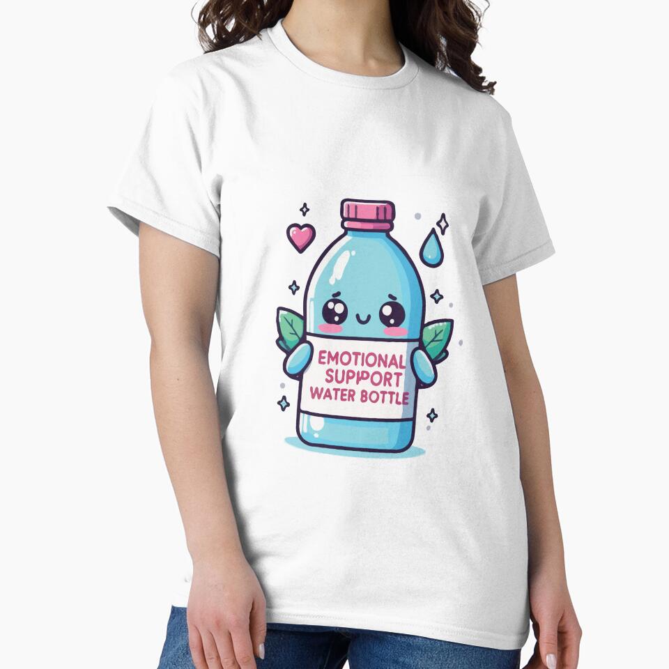 emotional support water bottle blue by TshirtTalkYou