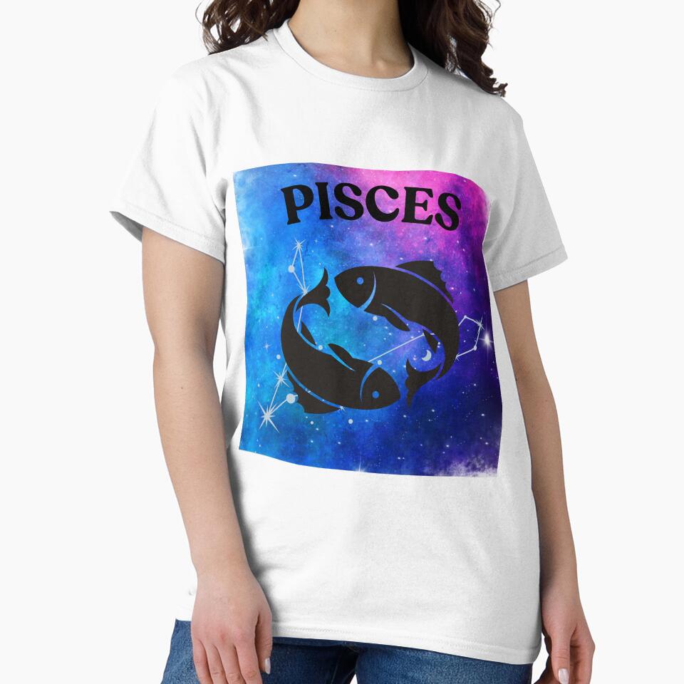 Zodiac Sign - Pisces Line Art Illustration by Dragon-Act-Art
