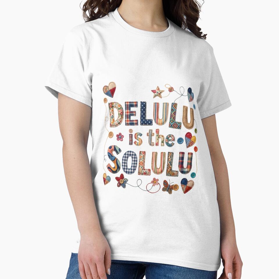 Delulu Is The Solulu Patchwork Aesthetic Sticker by DrRanda