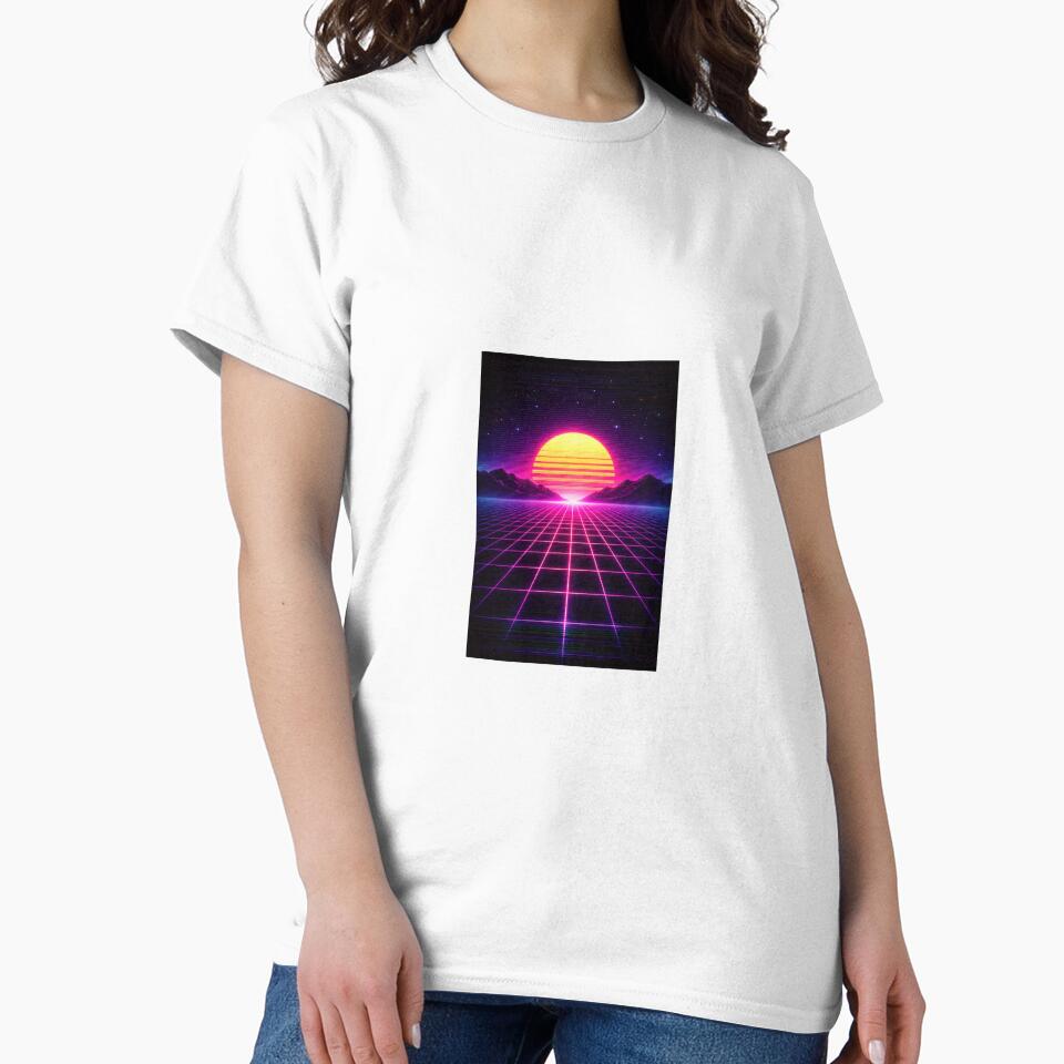 Synthwave Sunset Grid by Pixolon