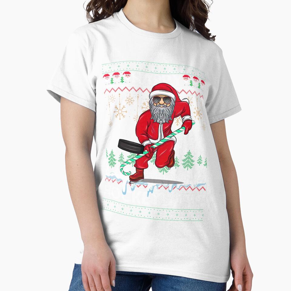Ice Hockey Ugly Christmas Santa Claus Happy Hockeydays by Twan-Pas31