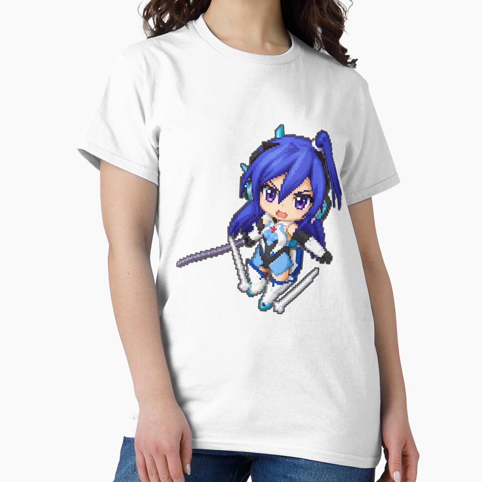 pixel art illustration Tsubasa Kazanari Chibi Senki Zesshou Symphogear pixel art illustration by sabartgunpla