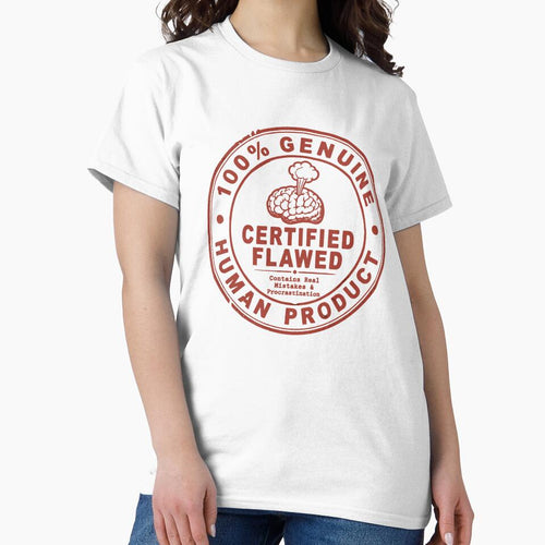 100% Genuine Human Product - Certified Flawed Funny Stamp by Message from Earth
