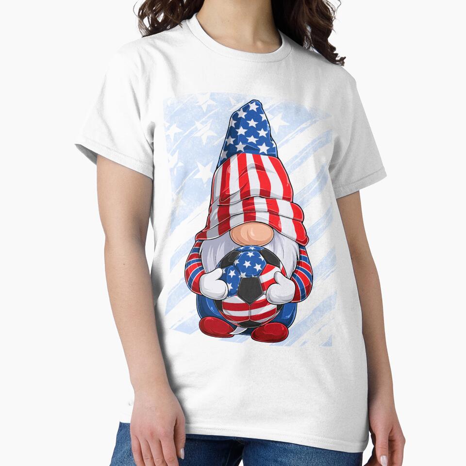 Patriotic Soccer Gnome 4th of July US Flag for Boys and Kids by grinta2021