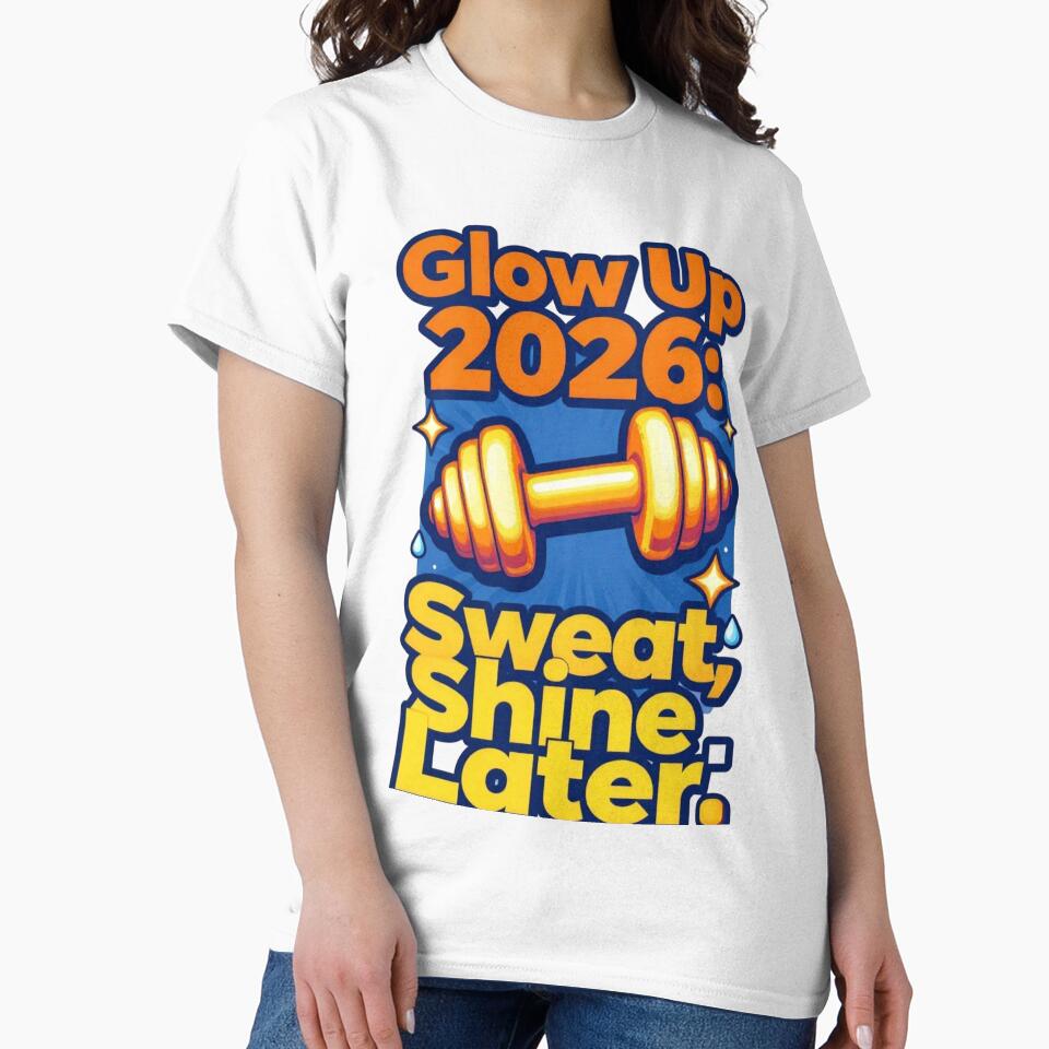 2026 Glow Up Fitness Tee by KAUKUDESIGNS