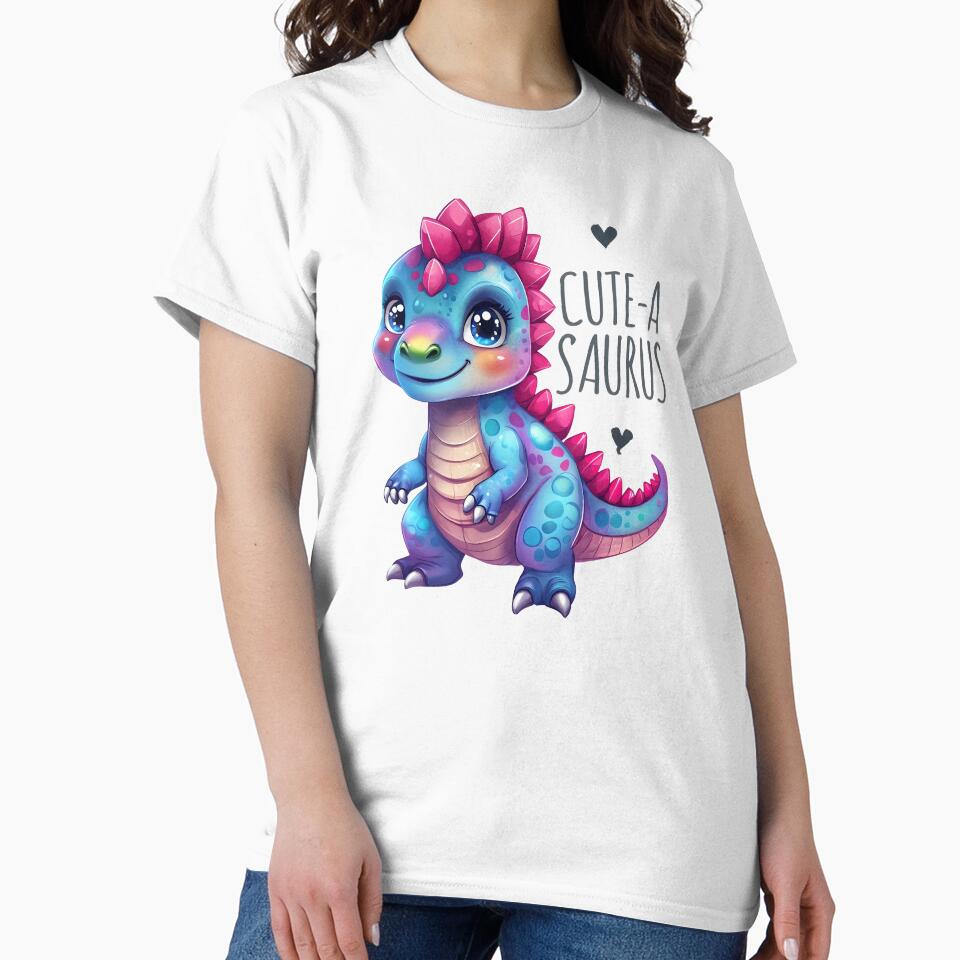 Cute-A-Saurus Baby Dinosaur Kawaii Design by LunaPixelStudio
