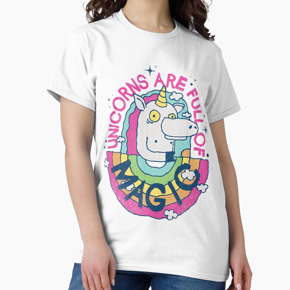 Unicorns Are Full Of Magic Retro 80s Art by pmthjvoo74