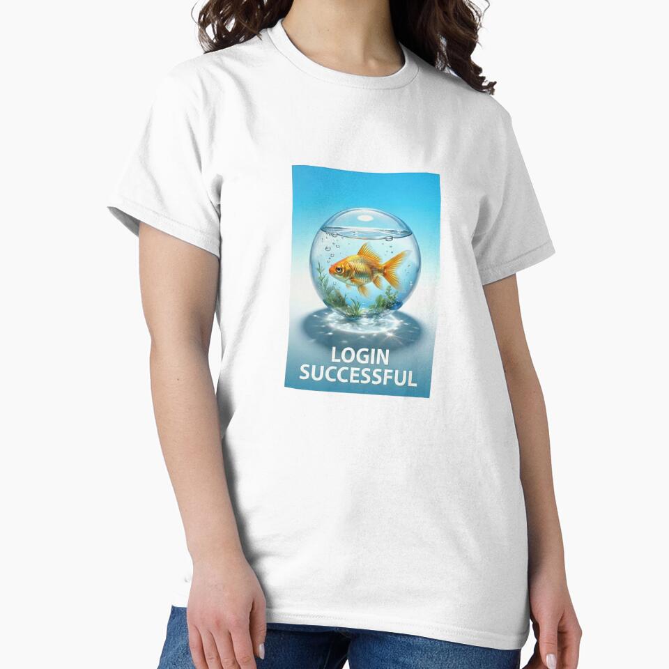 Frutiger Aero Goldfish Login Successful 2000s Aesthetic by rockyRG