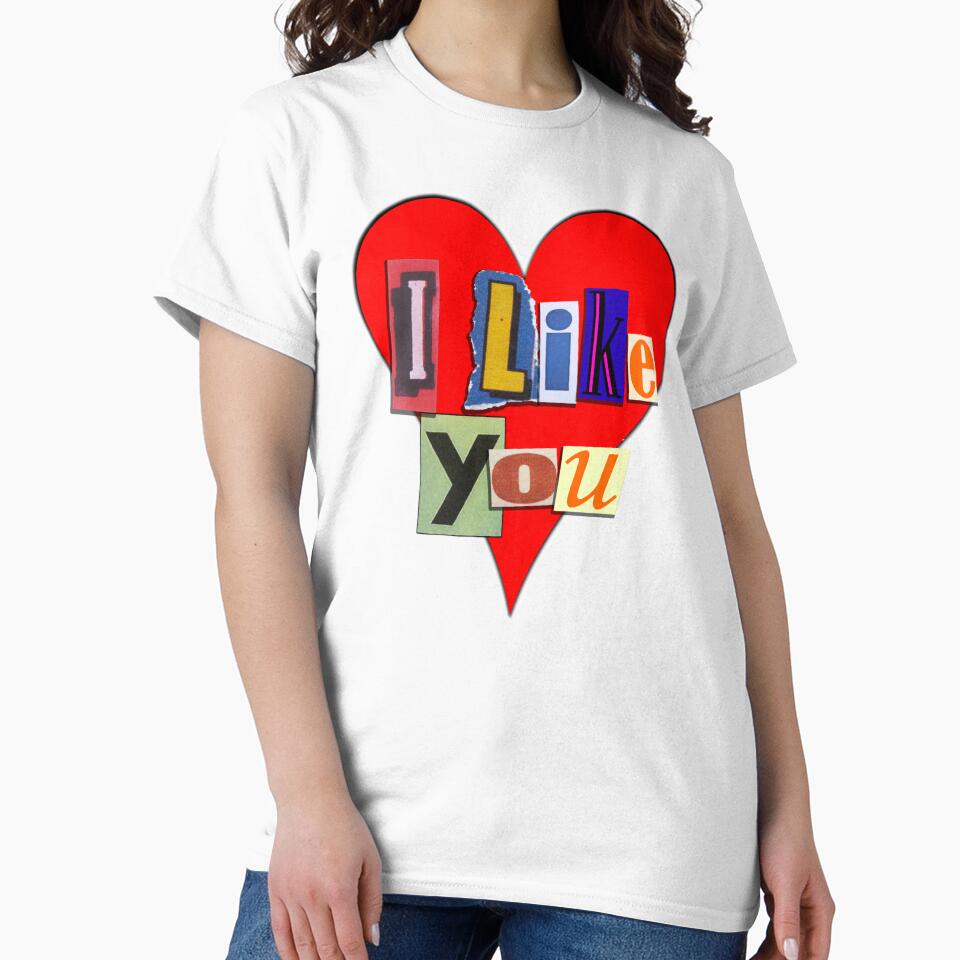 Retro Ransom Note I Like You Heart Collage by IntrusiveMind210