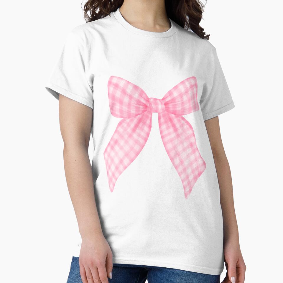 Gingham Pink Coquette Bow by EmeryJH
