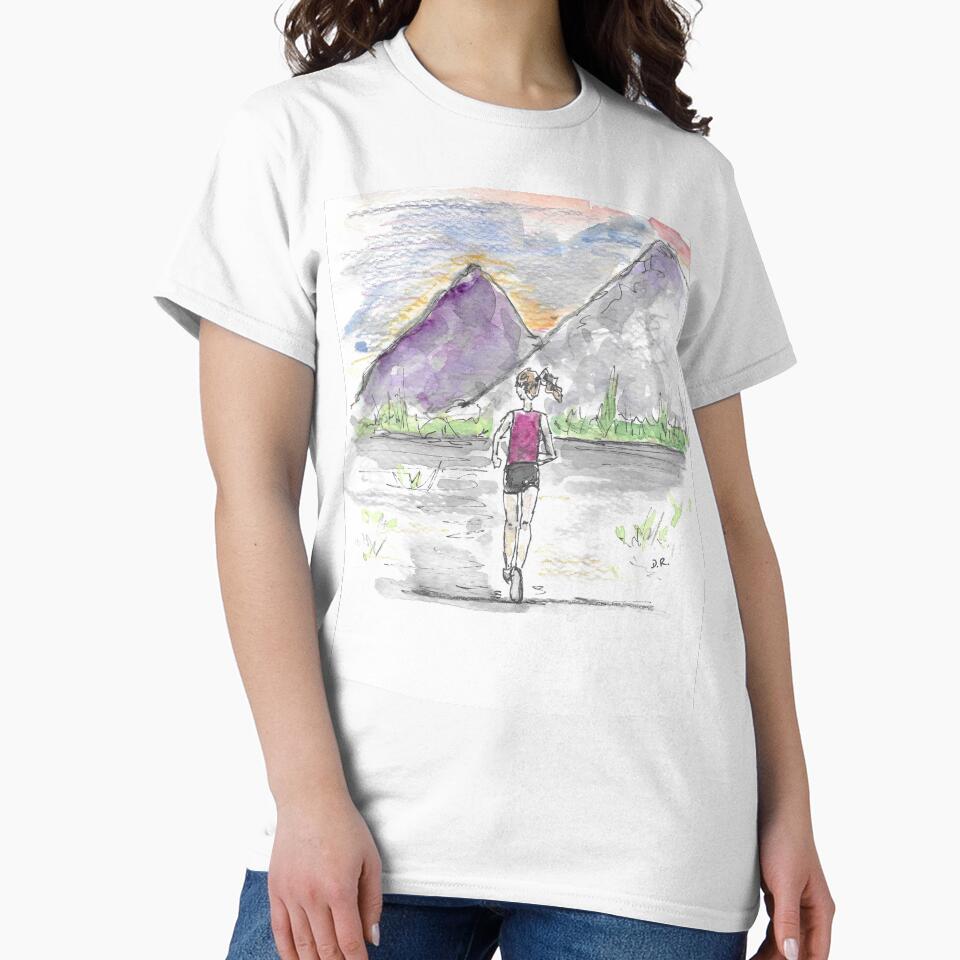 Runner and mountains by DebTheZeb