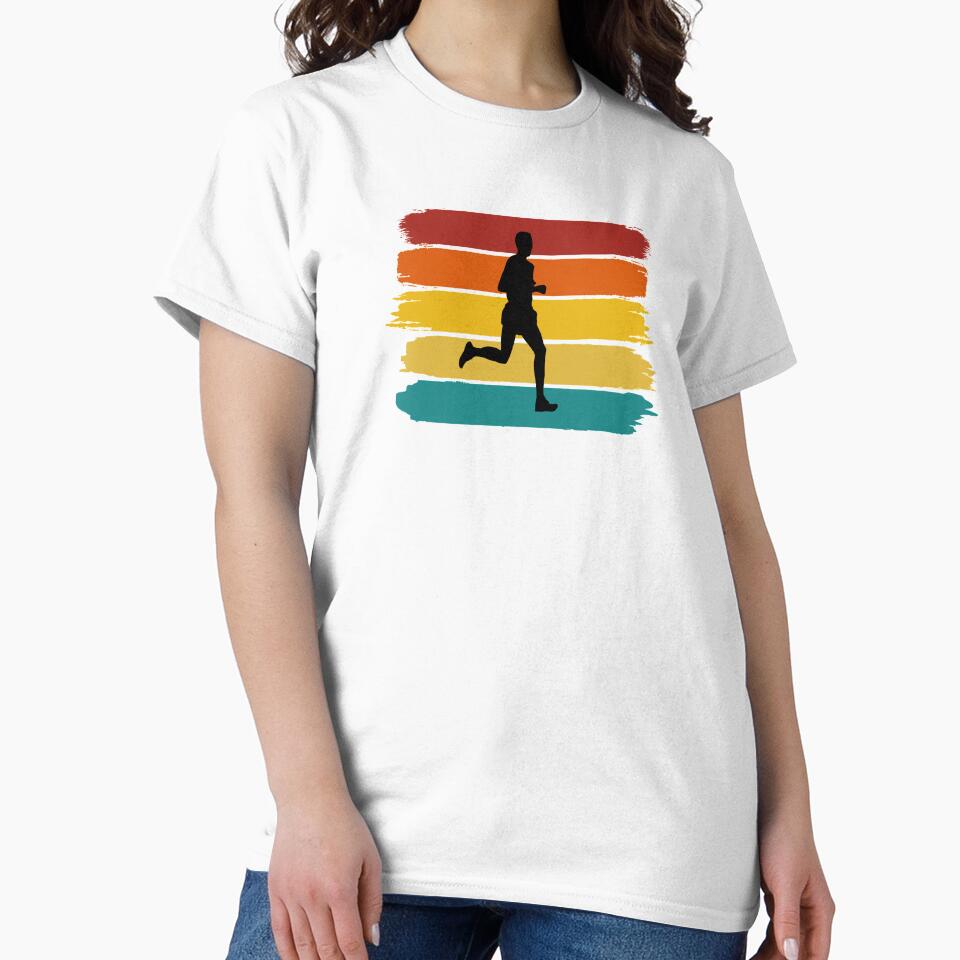 Trail Runner - Retro Brushed Stripes by HeatherPore