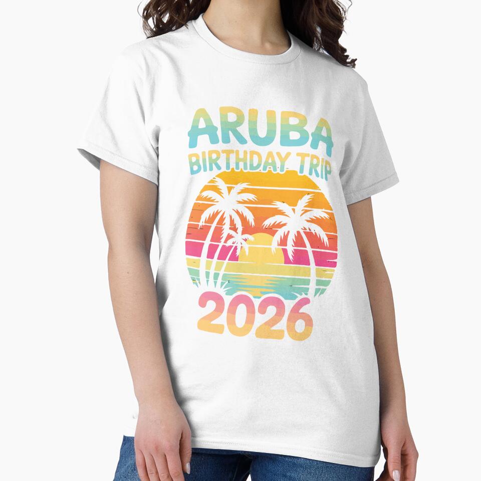 Aruba Birthday Trip 2026 Caribbean Beach Sunset Vacation Design by kiralynstration