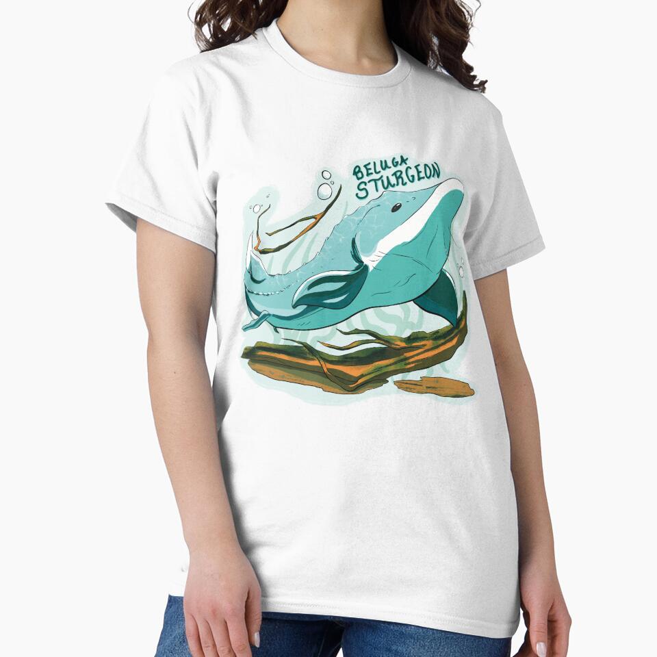 Beluga Sturgeon (Endangered Species) by Dragon Blossom Art