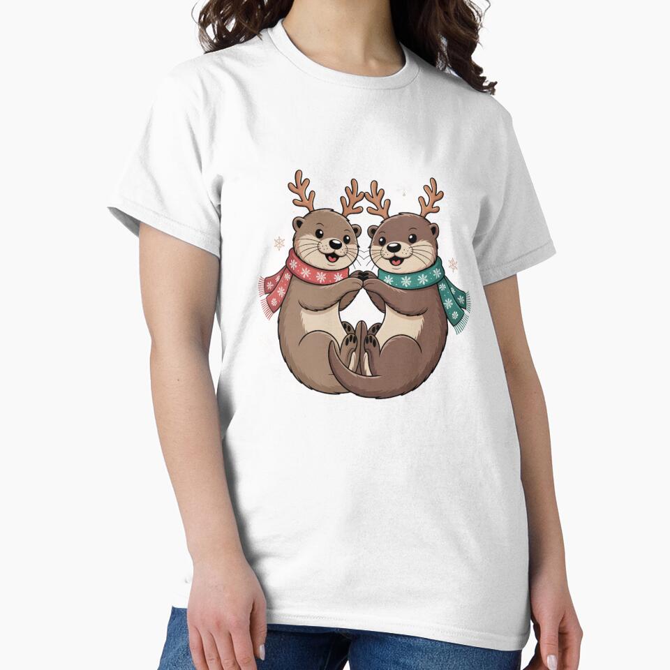 Christmas Otters by NicolasGlowArt