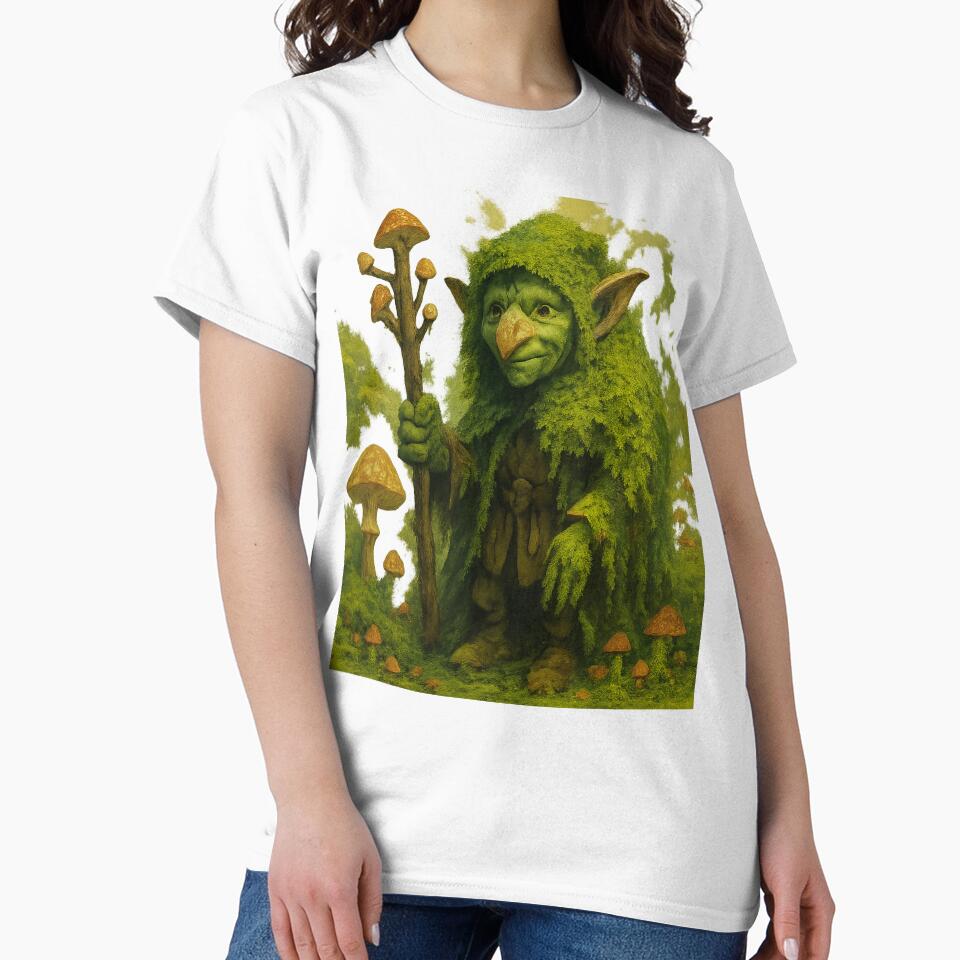 Goblincore Forest Guardian – Earthy Mushroom Spirit in Painterly Fantasy Style by TONSNAP