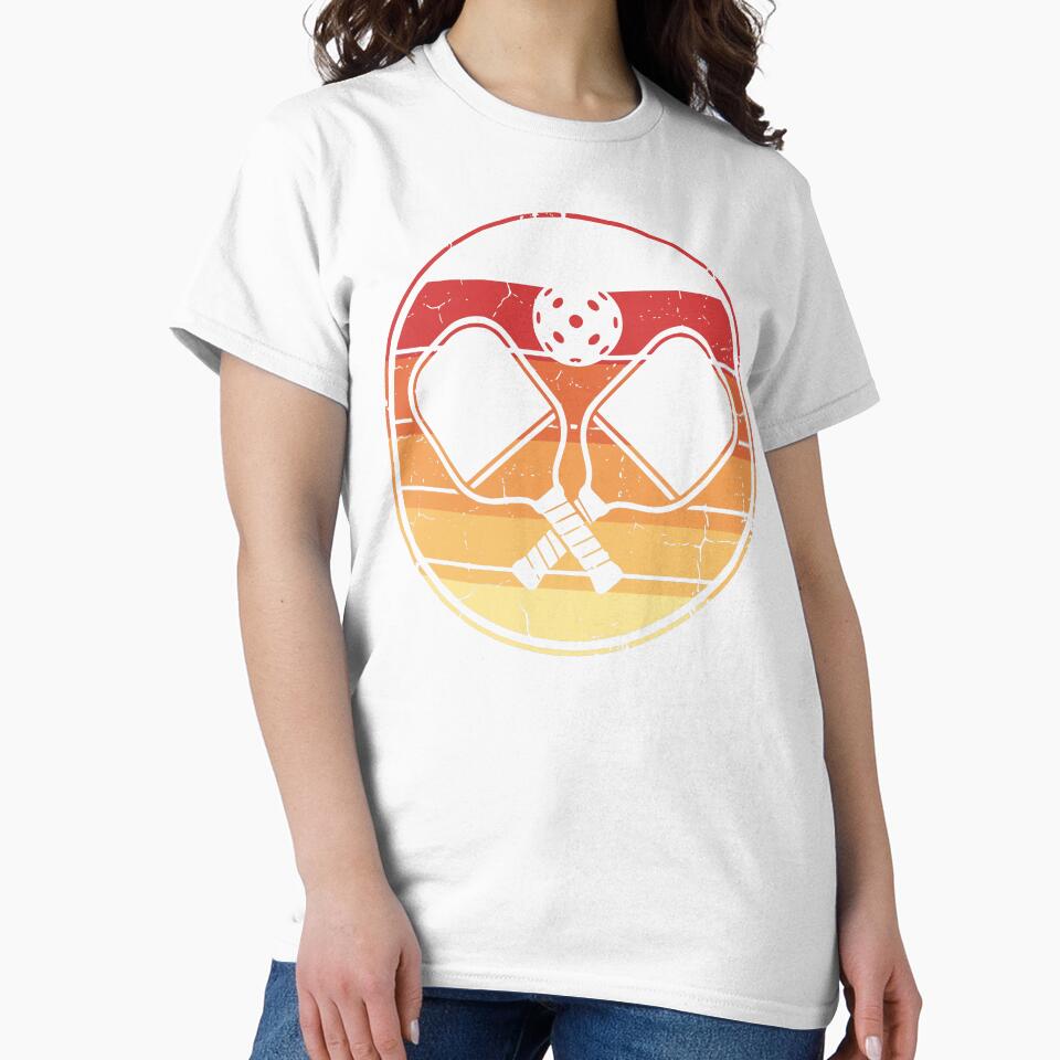 Retro Pickleball Addict Vintage Sunset Sports Gift by MavtM