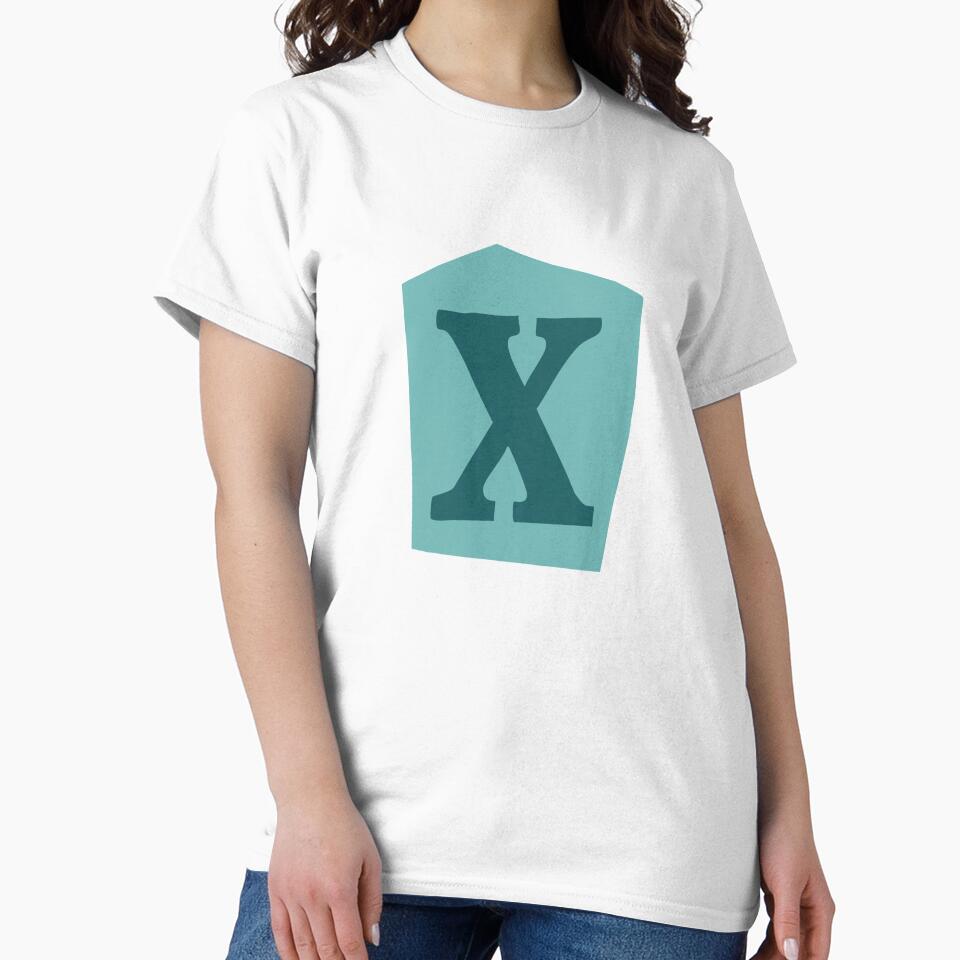 Letter X - Colorful Cutout Paper Collage Alphabet Initial by uncoXab