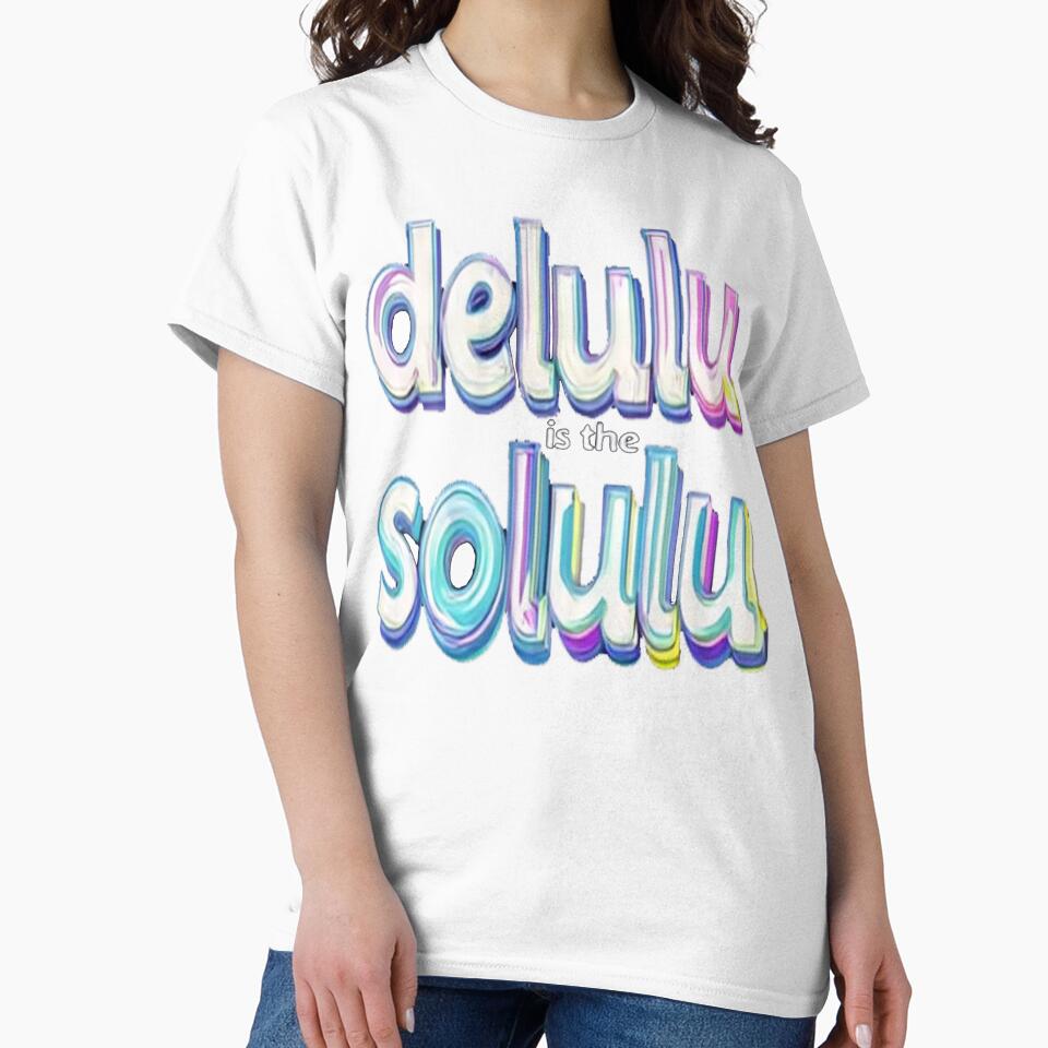 Delulu Is the Solulu – Funny Trendy Aesthetic Quote Design by VegoStores