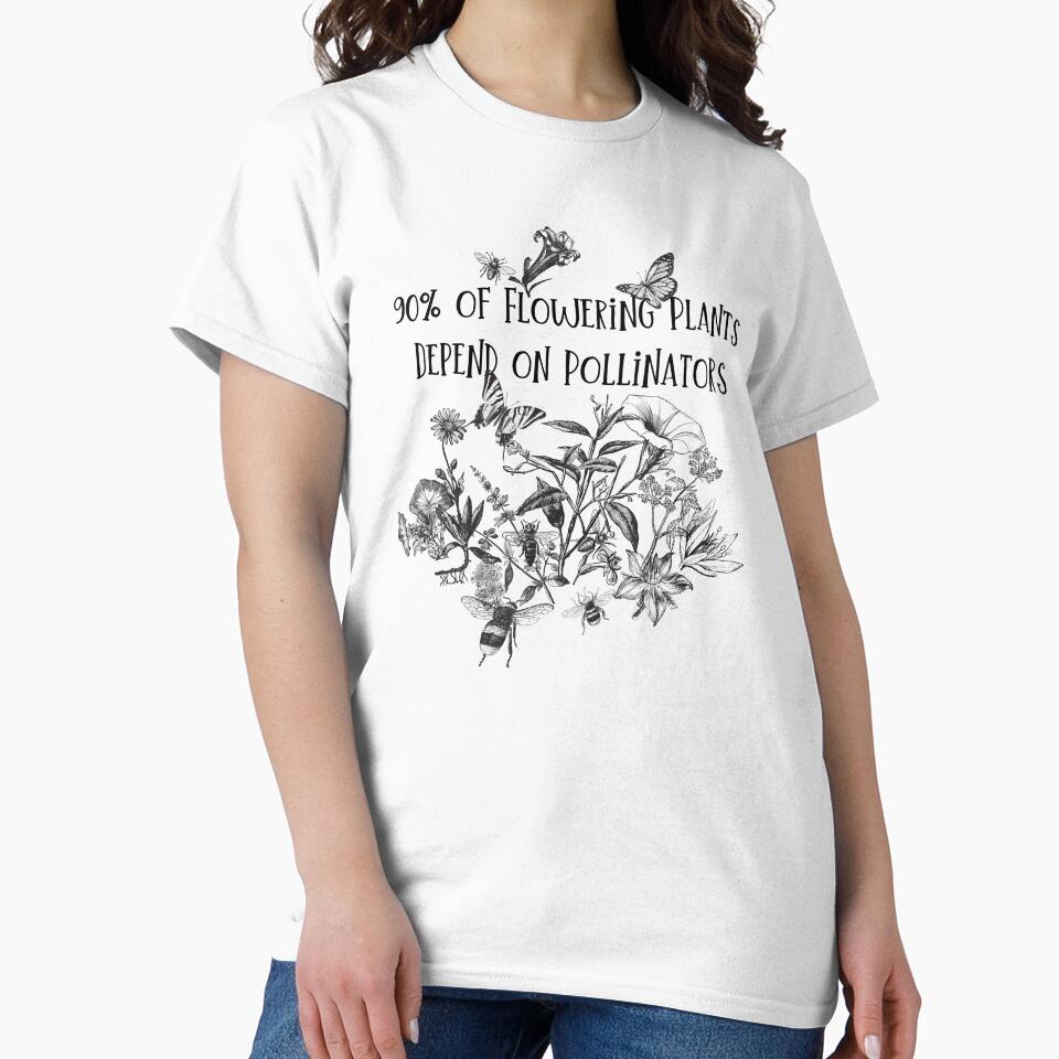 90% Of Flowering Plants Depend On Pollinators Design by EarthArtDesigns