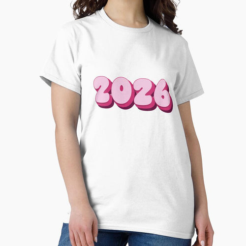 2026 Year - 2026 Date - Twenty Twenty Six - Pale Pink - Hot Pink - Magenta - Class of 2026 - New Year 2026 by TheIconShop