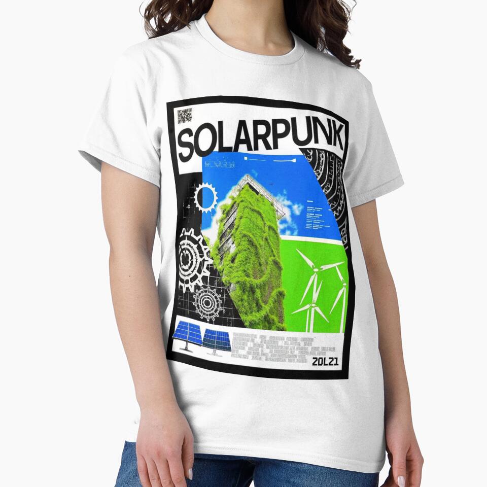 Solarpunk: Ivy-Covered Skyscraper and Wind Turbines by Raw-Ink
