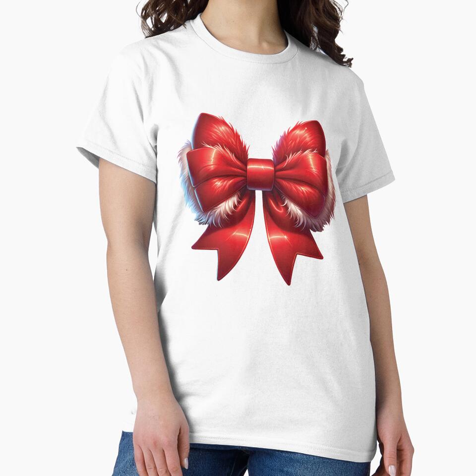 Christmas Fluffy Red Bow by DesignRealmX