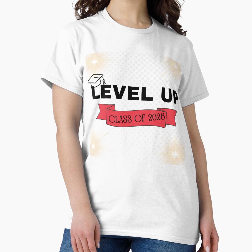 Level Up Graduation Sticker — Retro Bold Funny Grad Gift Class of 2026 by Artsy BE