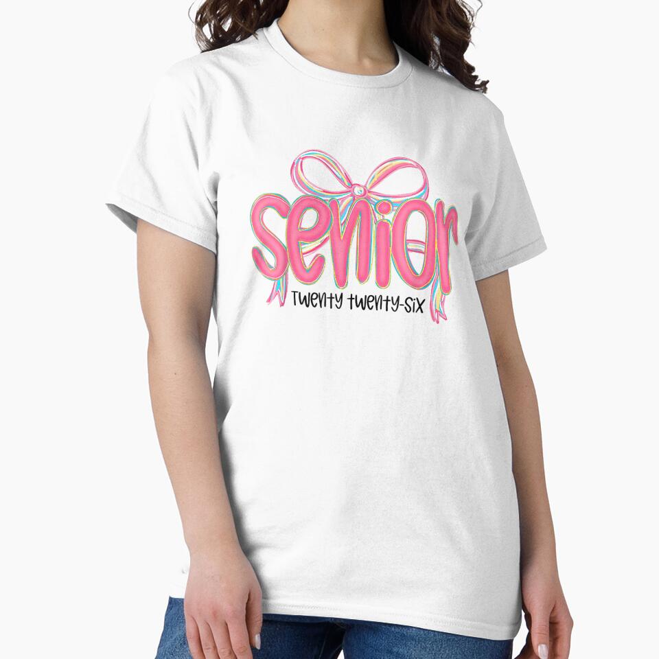 Senior 2026 Cute Pink Bow Graduation by Boutkimaewab