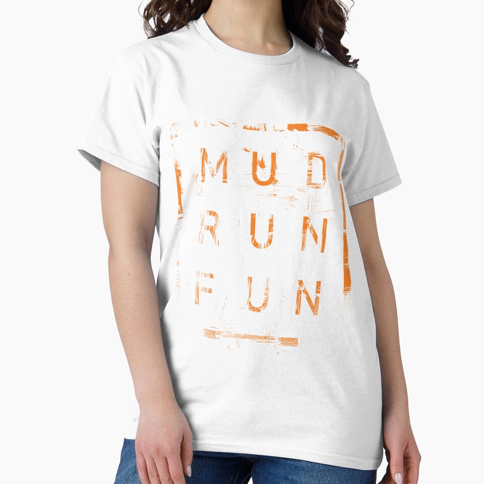 Mud Run Fun Tough Mudder ORANGE Trail Running and Marathon by BOBSMITHHHHH