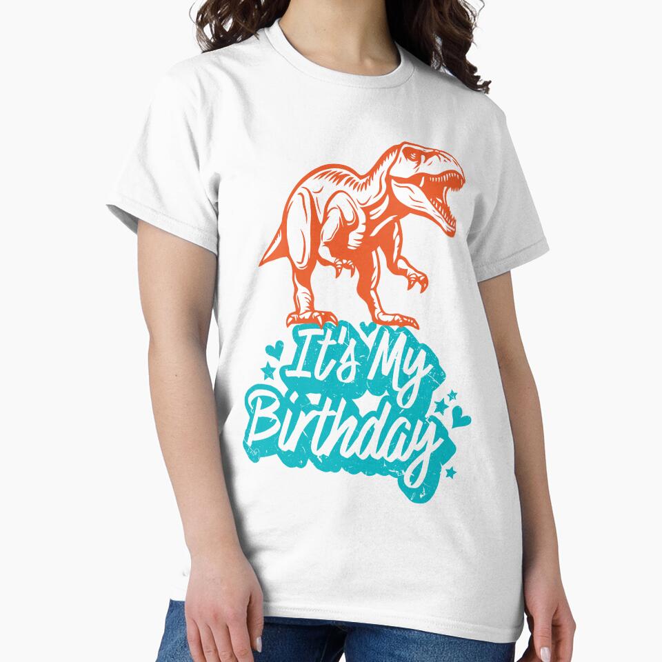 T-Rex Party Dinosaur Birthday Dinosaur Squad It's My Birthday Kids Youth Boys Girls Cute Dinosaur Kawaii Men Women by shoptshirtswag