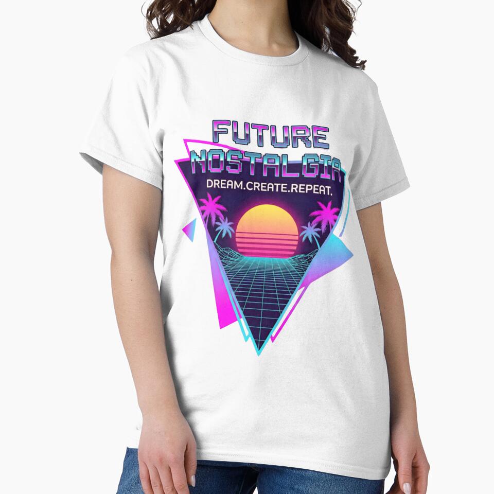 Future Nostalgia: Retro Synthwave Sunset & Palm Trees by LookLikeBrand
