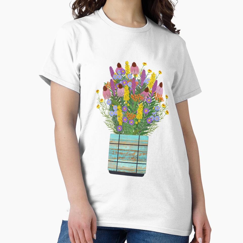 Bouquet of Native Flowers in Teal by Bittersweet Gardener