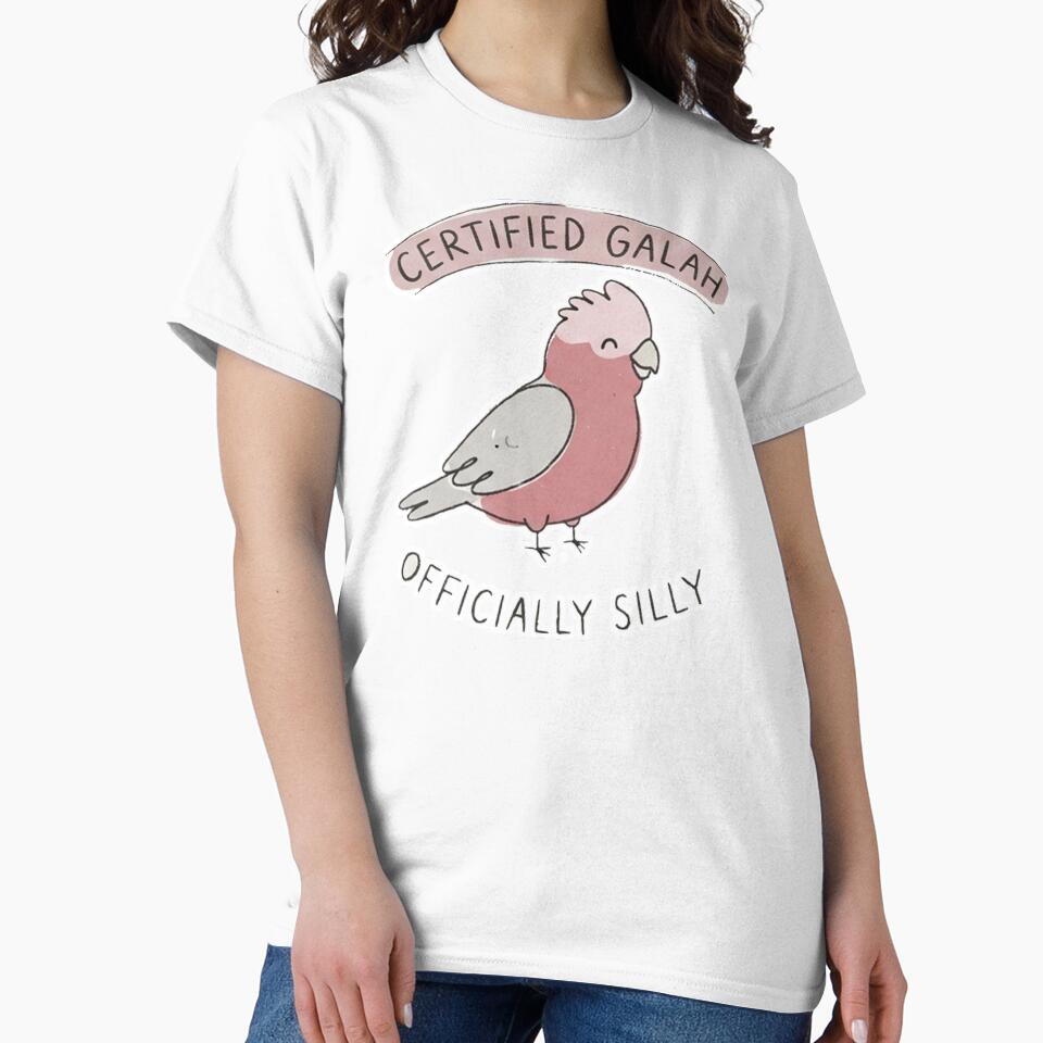 Certified Galah Funny Officially Silly Australian Bird Slang Watercolor by Yellowriversss