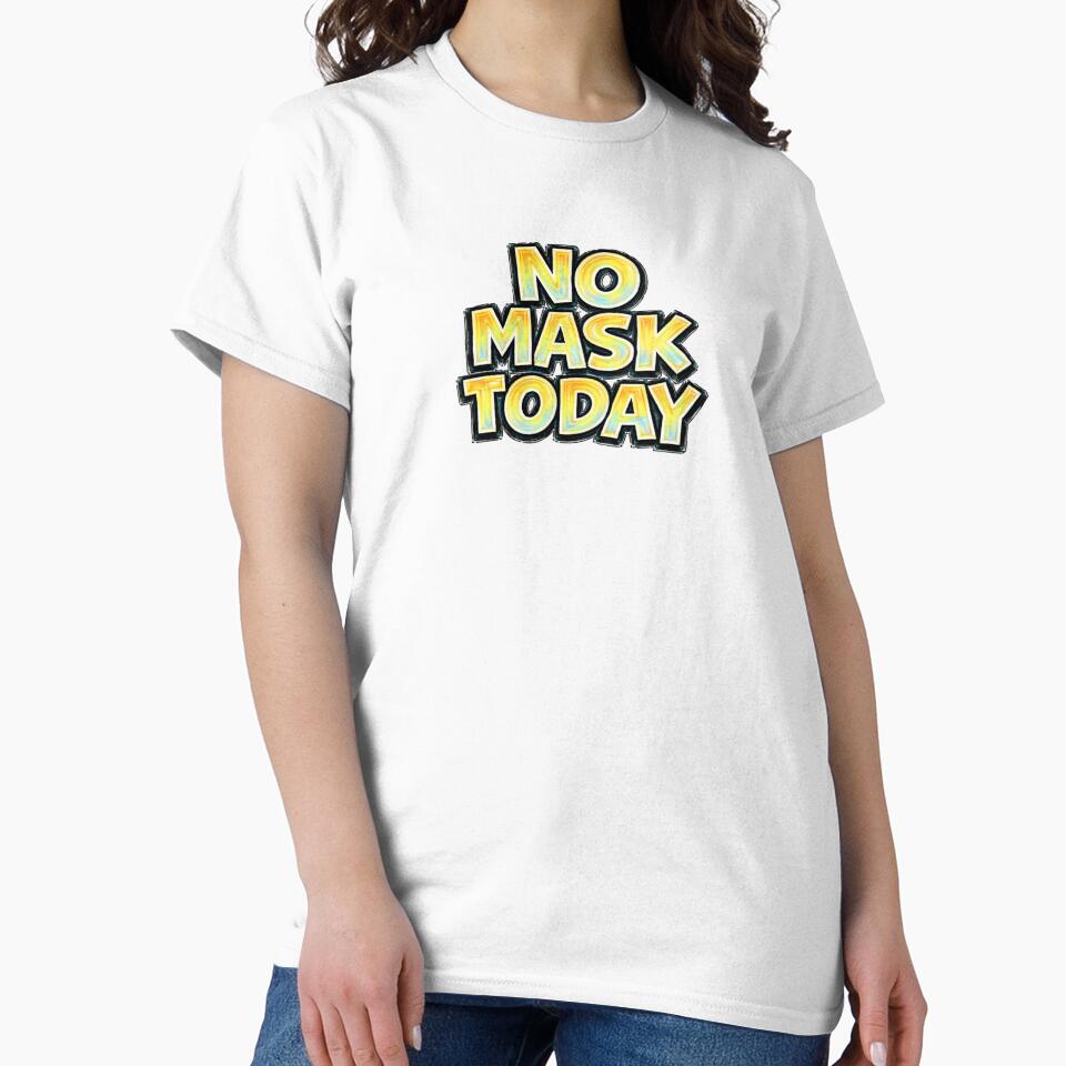 No Mask Today – hand drawn childlike typography by Mac Sketches