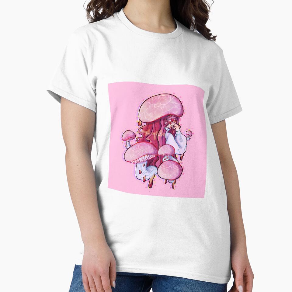 Sad Mushroom Girl - print by SwinderSK