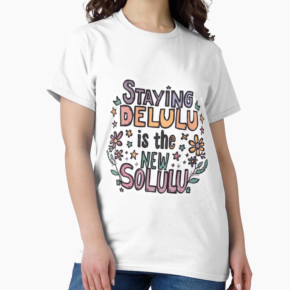 Delulu quotes meme stickers| Delulu Is The Solulu Sticker | Funny Meme Aesthetic | In My Delulu Era 2026 | Kpop Delusional overthinking manVibes v4 by CosmicNook1