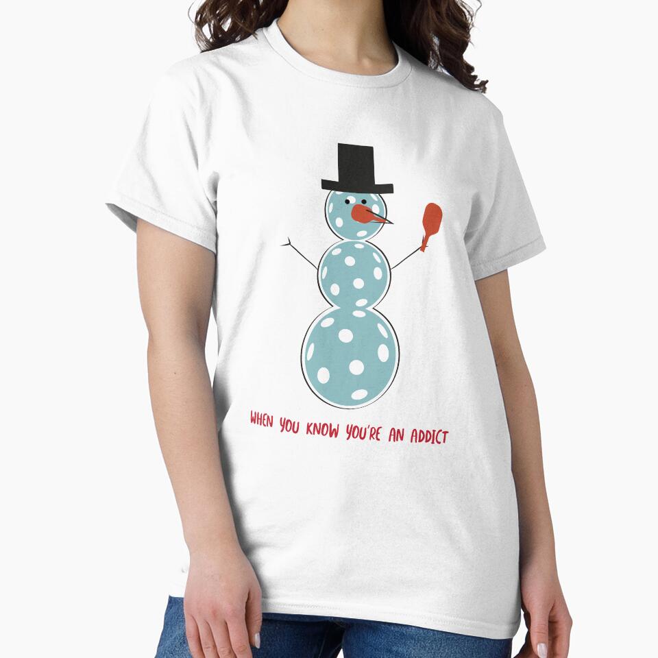 Funny Pickleball Snowman by whyitsme