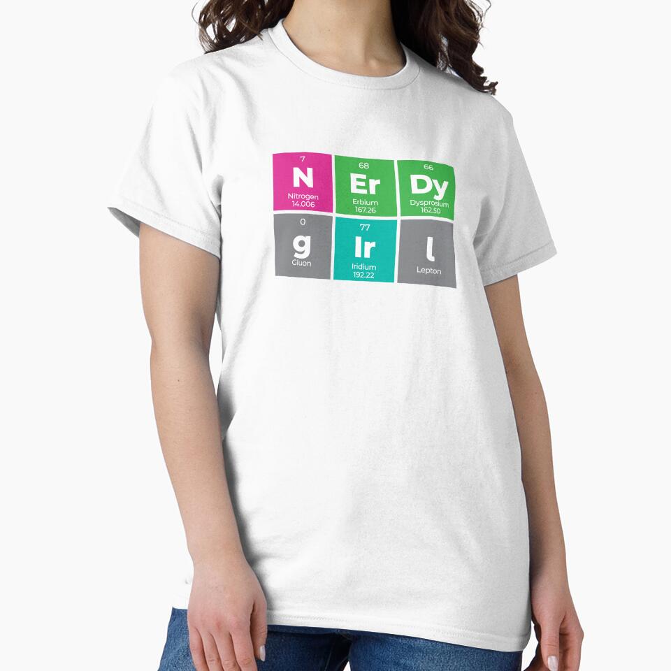 Nerdy Girl Periodic Table Design – Geeky Science Gift by Rodney's Marketplace